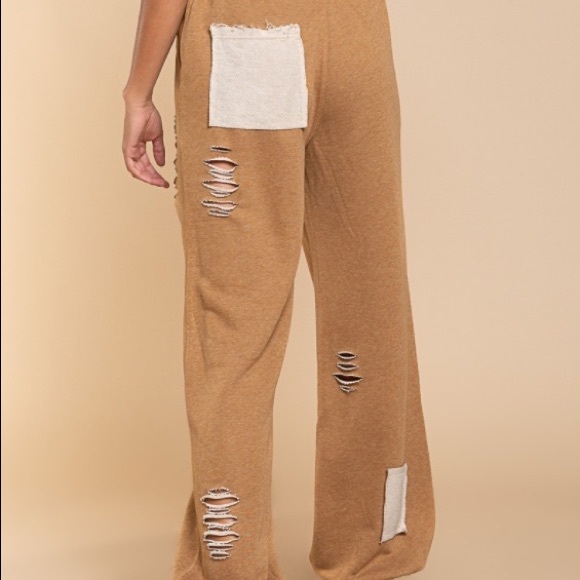 Distressed Joggers Double Latte - Picture 6 of 7